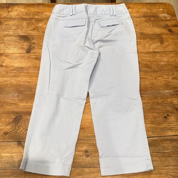 Ann Taylor Loft Women's Cropped Cotton & Spandex Wide Leg Pants Light Blue.‎ 4 - Picture 3 of 13